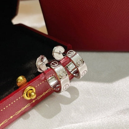 [⭐Luxery]LOVE EARRINGS 5.7MM 2 DIAMONDS