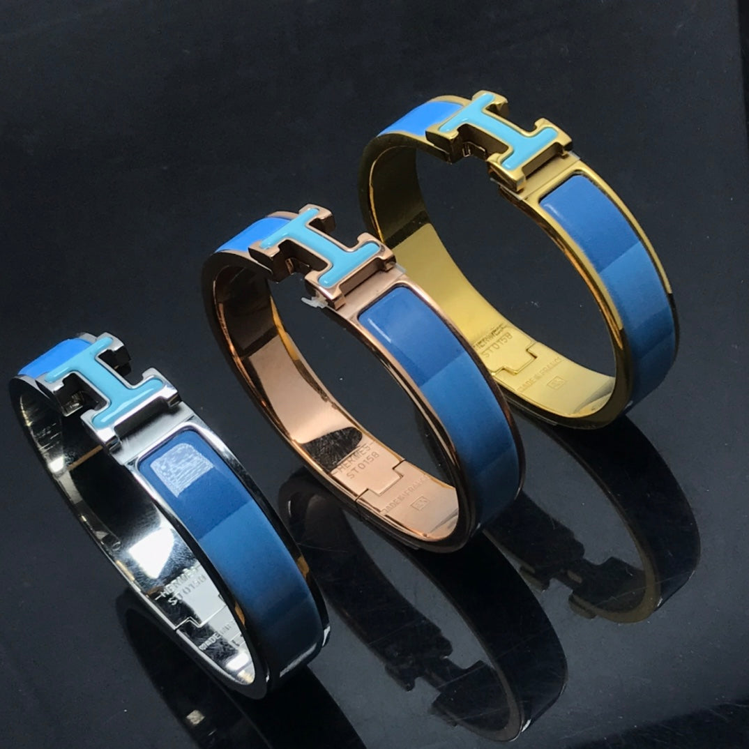 [⭐Luxery]H BRACELET BLUE RAINBOW CERAMIC