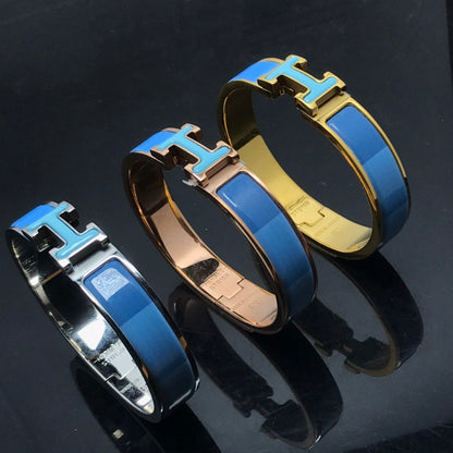 [⭐Luxery]H BRACELET BLUE RAINBOW CERAMIC