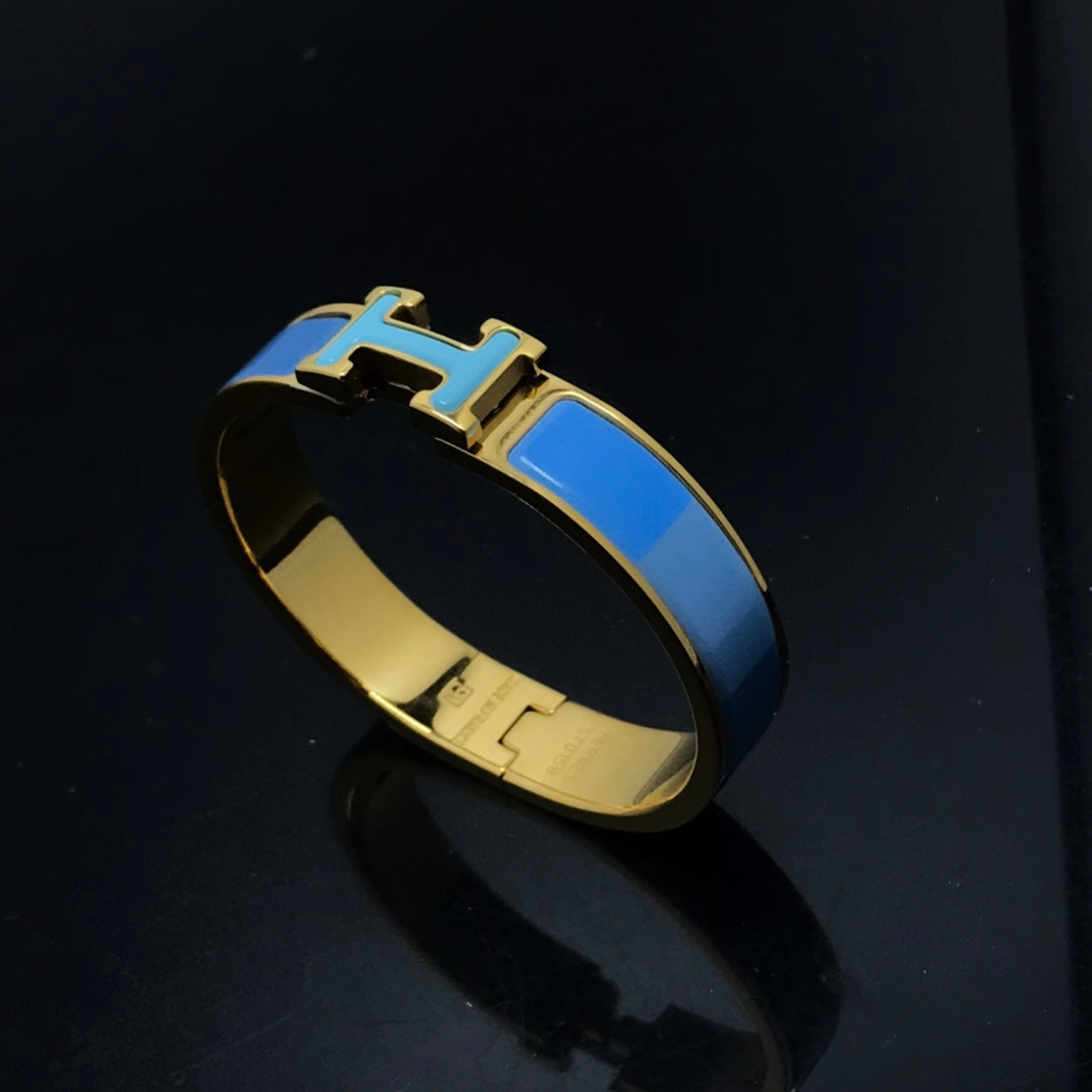 [⭐Luxery]H BRACELET BLUE RAINBOW CERAMIC