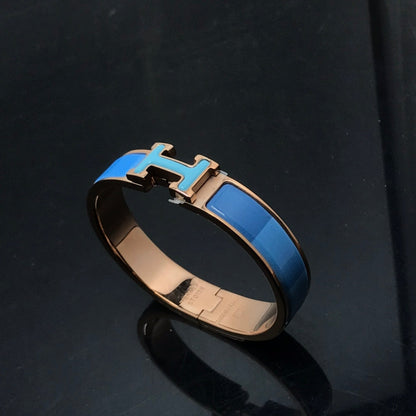 [⭐Luxery]H BRACELET BLUE RAINBOW CERAMIC