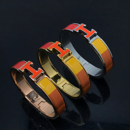 [⭐Luxery]H BRACELET ORANGE RAINBOW CERAMIC