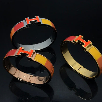 [⭐Luxery]H BRACELET ORANGE RAINBOW CERAMIC