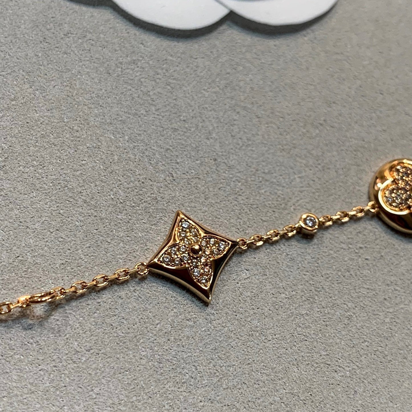 [⭐Luxery]STAR AND SUN 4 MOTIFS GOLD DIAMONDS BRACELET