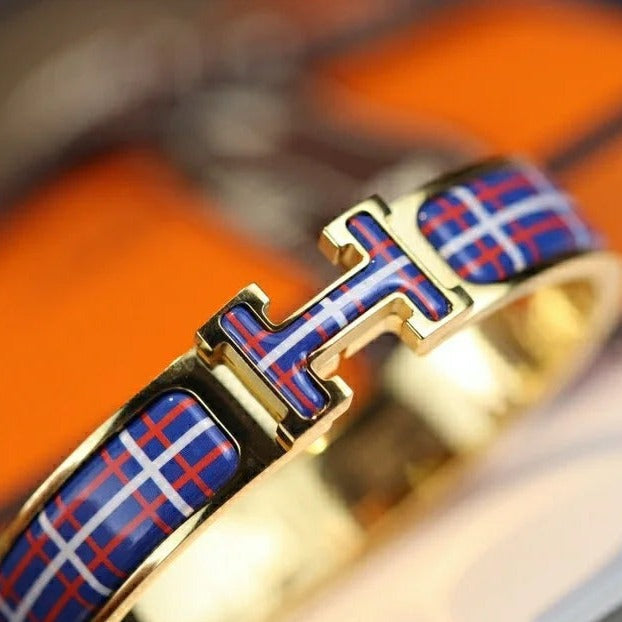 [⭐Luxery]H TARTAN BRACELET 12MM
