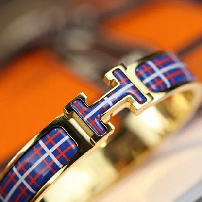 [⭐Luxery]H TARTAN BRACELET 12MM