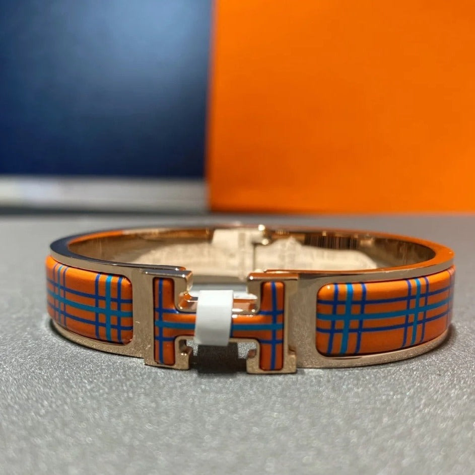 [⭐Luxery]H TARTAN BRACELET 12MM