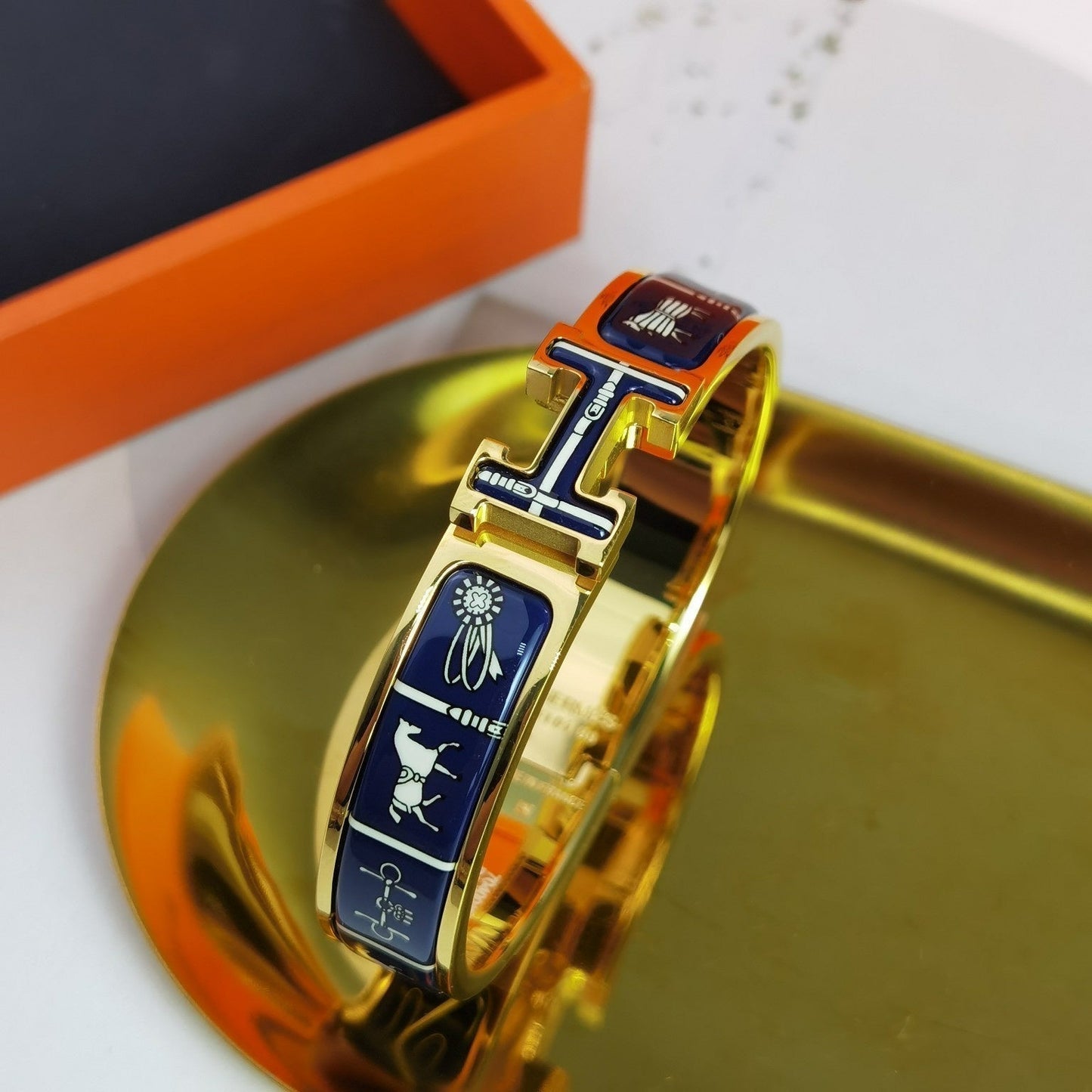 [⭐Luxery]H COUVERTURES DARK BLUE BRACELET