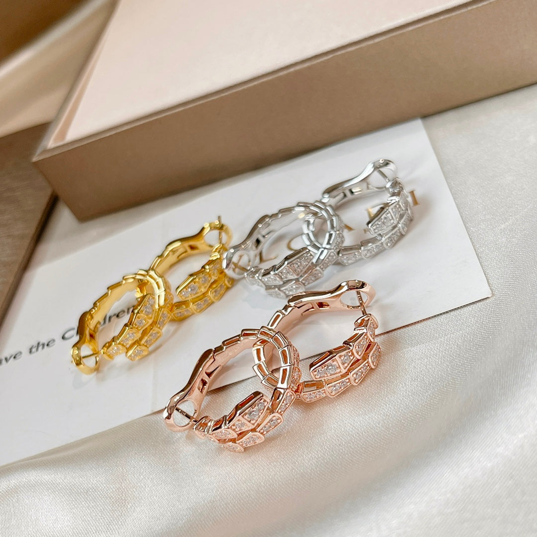 [⭐Luxery]SERPENTI EARRINGS DIAMOND