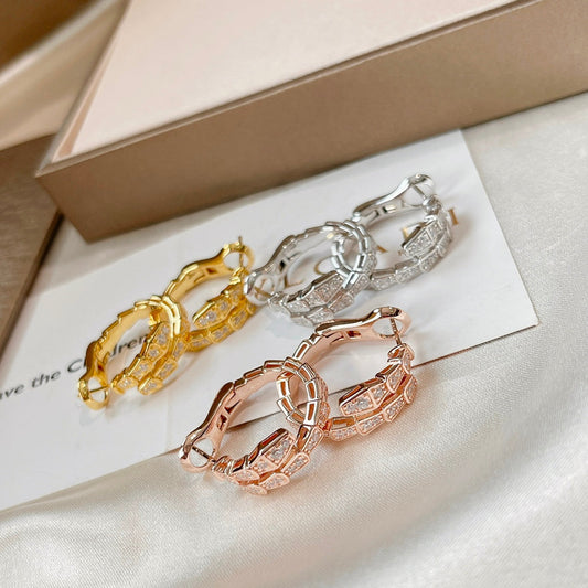 [⭐Luxery]SERPENTI EARRINGS DIAMOND