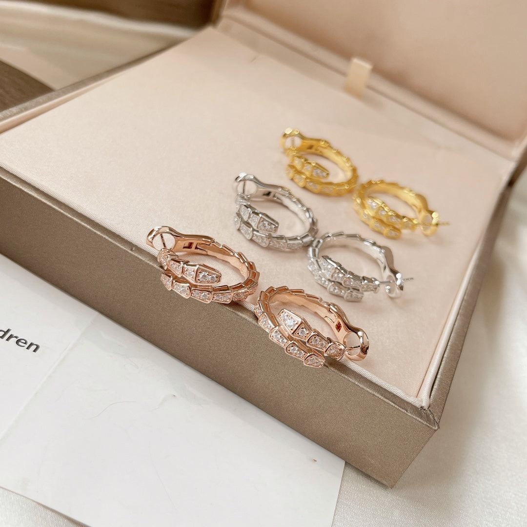[⭐Luxery]SERPENTI EARRINGS DIAMOND