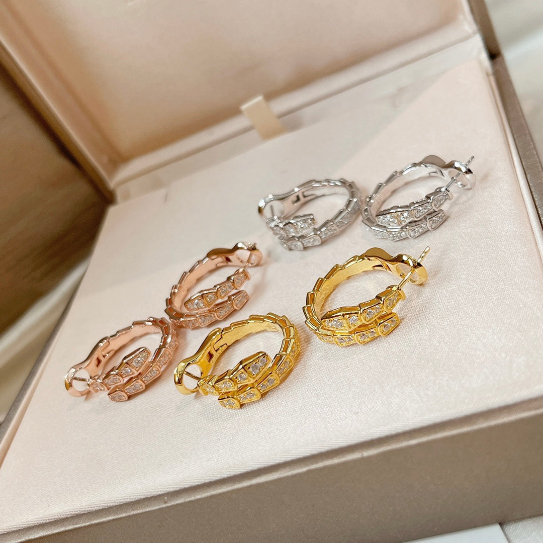 [⭐Luxery]SERPENTI EARRINGS DIAMOND