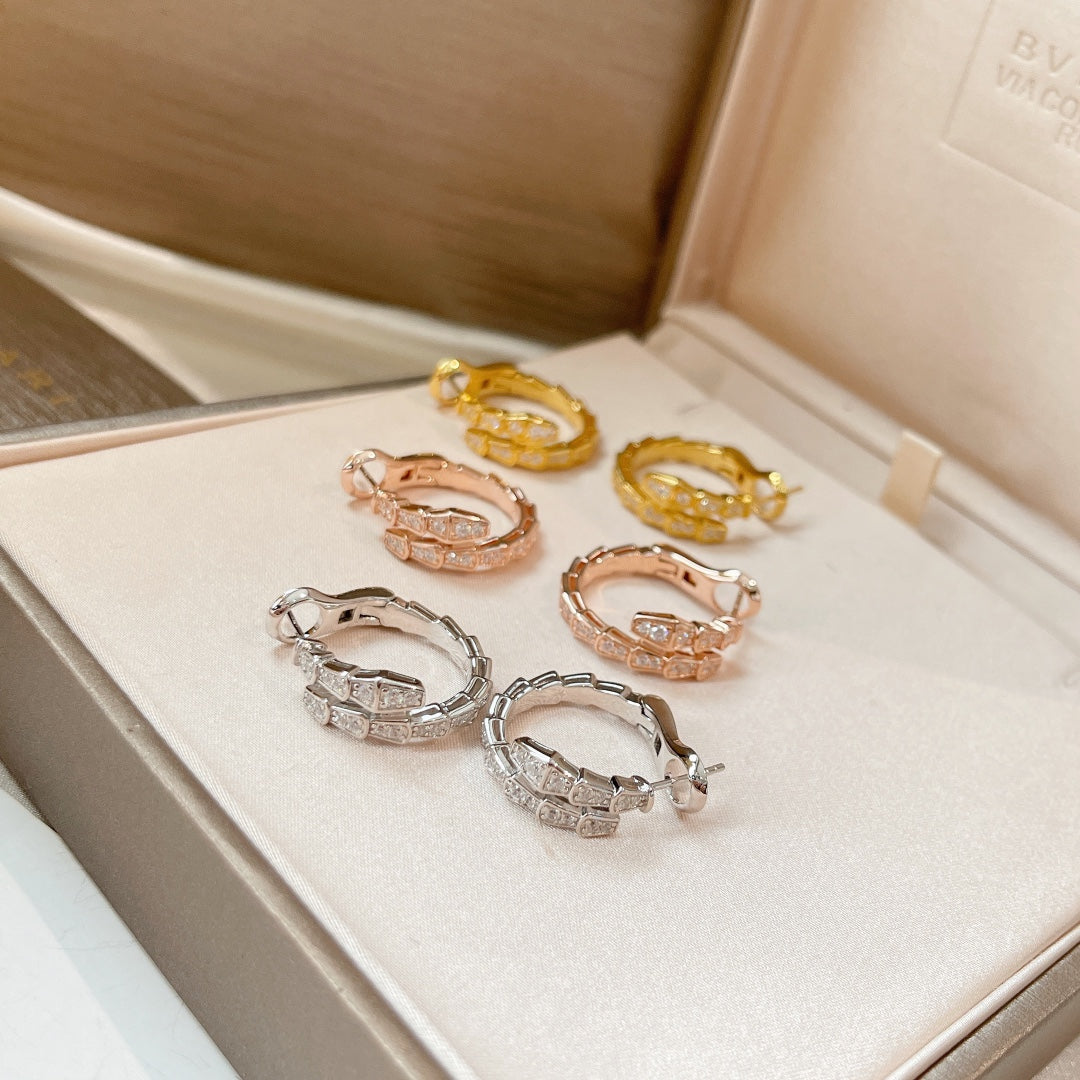 [⭐Luxery]SERPENTI EARRINGS DIAMOND