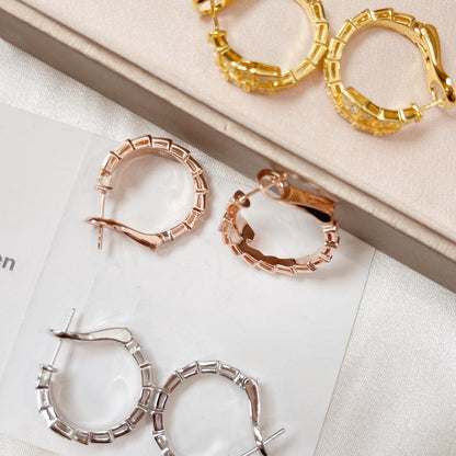 [⭐Luxery]SERPENTI EARRINGS DIAMOND