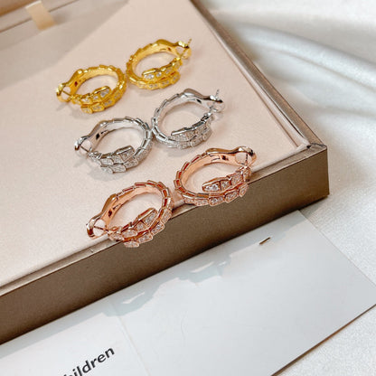 [⭐Luxery]SERPENTI EARRINGS DIAMOND