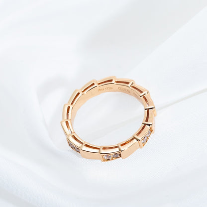 [⭐Luxery]SERPENTI RING PINK GOLD  3MM