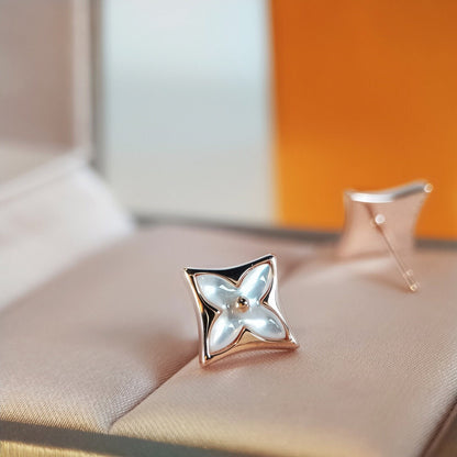 [⭐Luxery]STAR MOP PINK GOLD EARRINGS