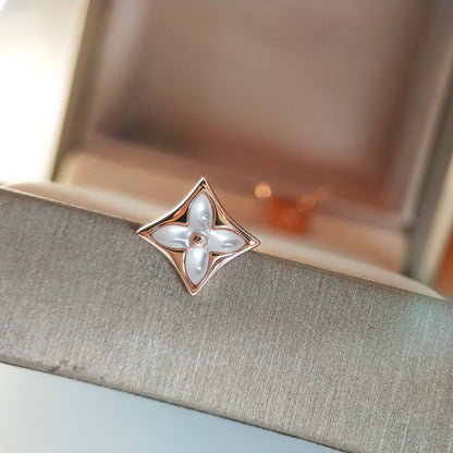 [⭐Luxery]STAR MOP PINK GOLD EARRINGS