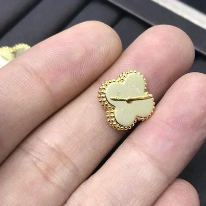 [⭐Luxery]CLOVER MINI 9.5MM LASER EARRINGS