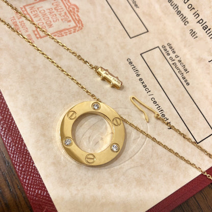[⭐Luxery]LOVE NECKLACE 16MM 3 DIAMONDS