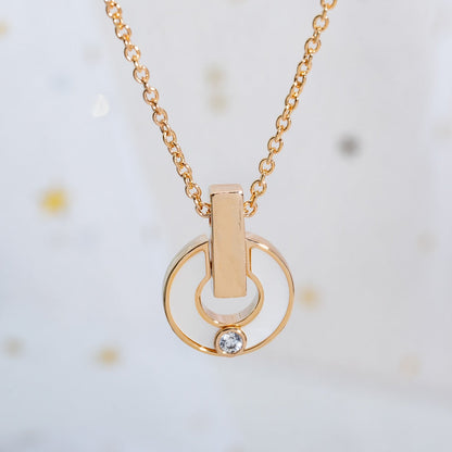 [⭐Luxery]GARI NECKLACE PINK GOLD MOP