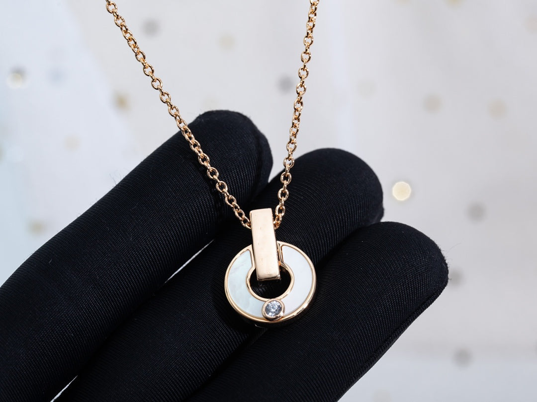 [⭐Luxery]GARI NECKLACE PINK GOLD MOP