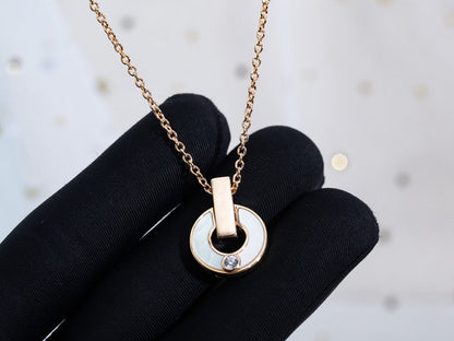 [⭐Luxery]GARI NECKLACE PINK GOLD MOP