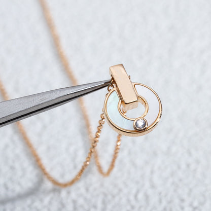 [⭐Luxery]GARI NECKLACE PINK GOLD MOP
