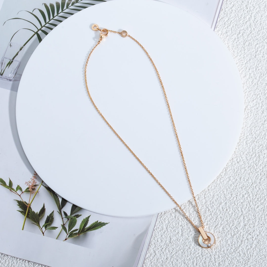 [⭐Luxery]GARI NECKLACE PINK GOLD MOP