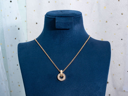 [⭐Luxery]GARI NECKLACE PINK GOLD DIAMOND