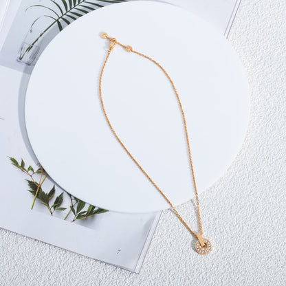 [⭐Luxery]GARI NECKLACE PINK GOLD DIAMOND
