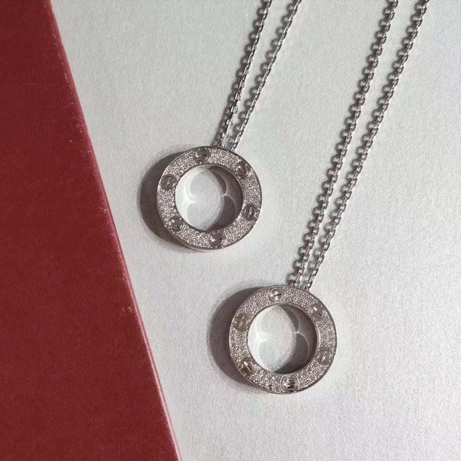 [⭐Luxery]LOVE NECKLACE ADJUSTABLE SILVER