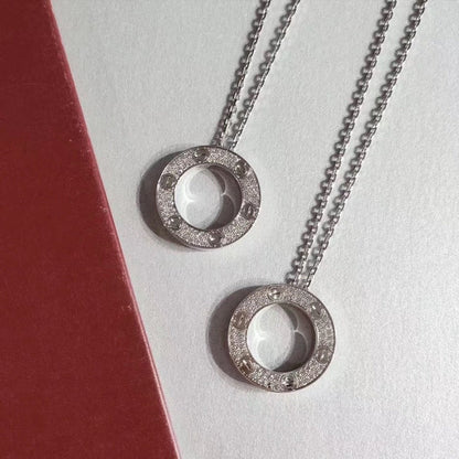 [⭐Luxery]LOVE NECKLACE ADJUSTABLE SILVER