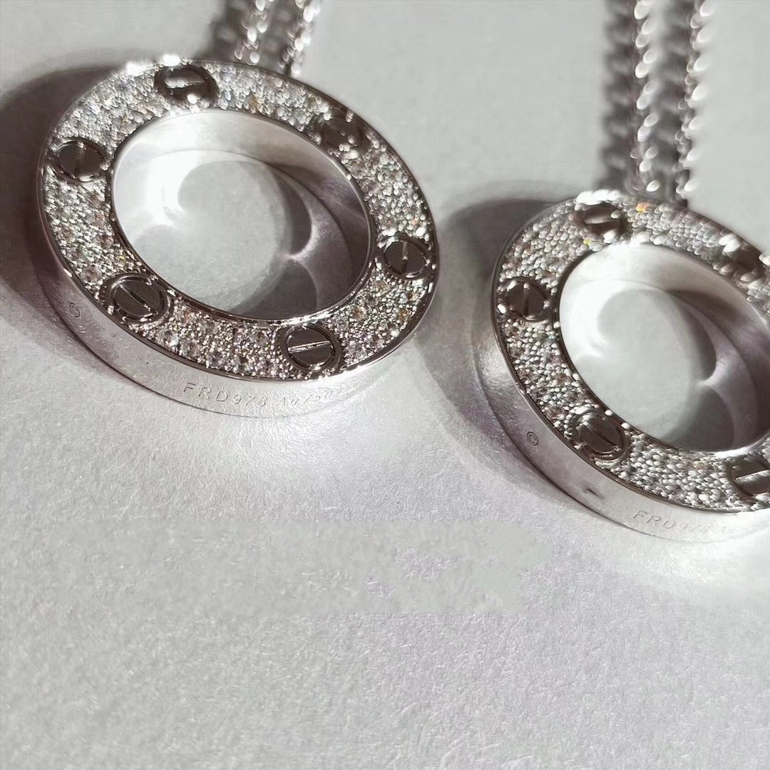 [⭐Luxery]LOVE NECKLACE ADJUSTABLE SILVER