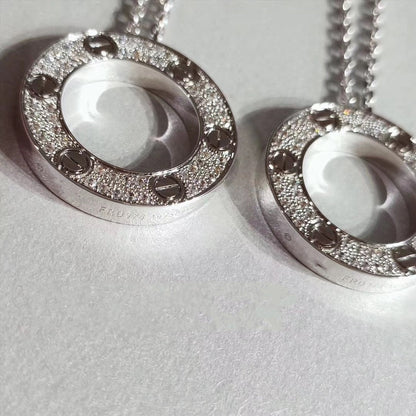 [⭐Luxery]LOVE NECKLACE ADJUSTABLE SILVER