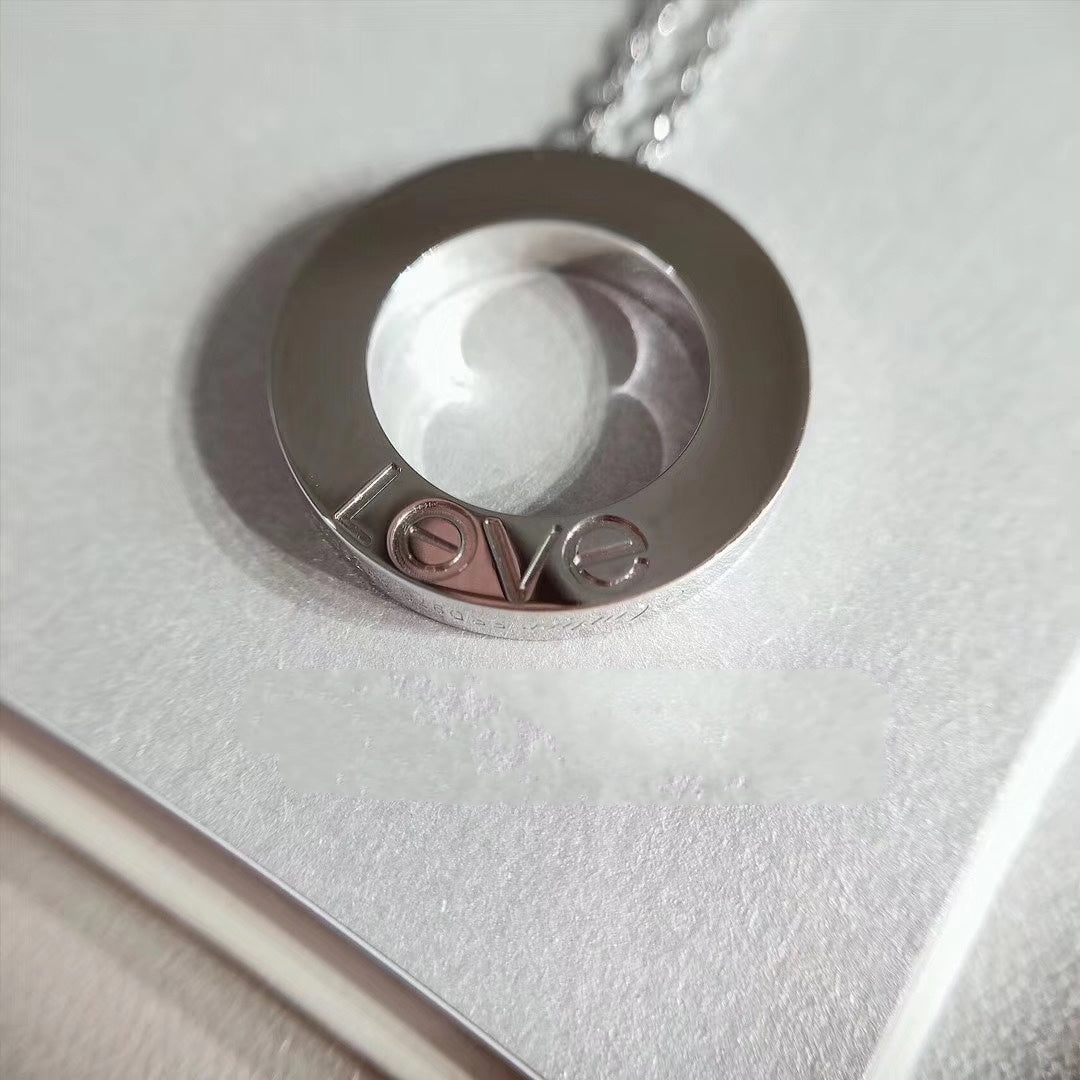 [⭐Luxery]LOVE NECKLACE ADJUSTABLE SILVER
