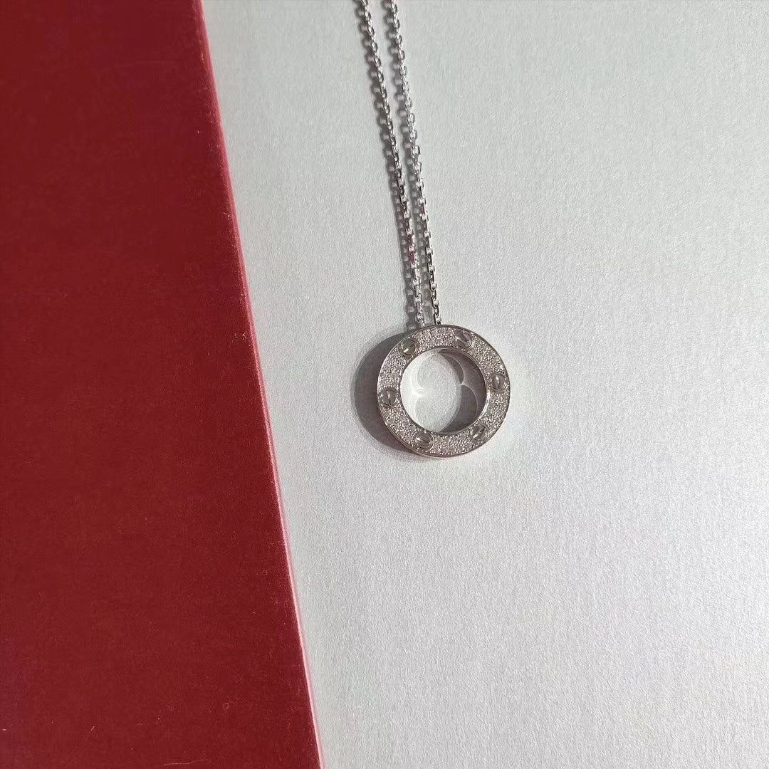[⭐Luxery]LOVE NECKLACE ADJUSTABLE SILVER
