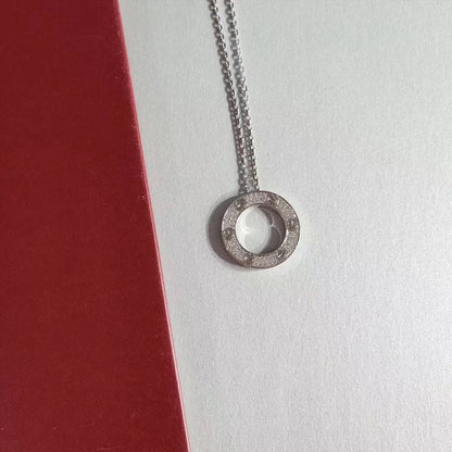[⭐Luxery]LOVE NECKLACE ADJUSTABLE SILVER