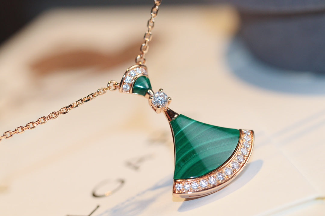[⭐Luxery]DREAM NECKLACE MALACHITE DIAMOND
