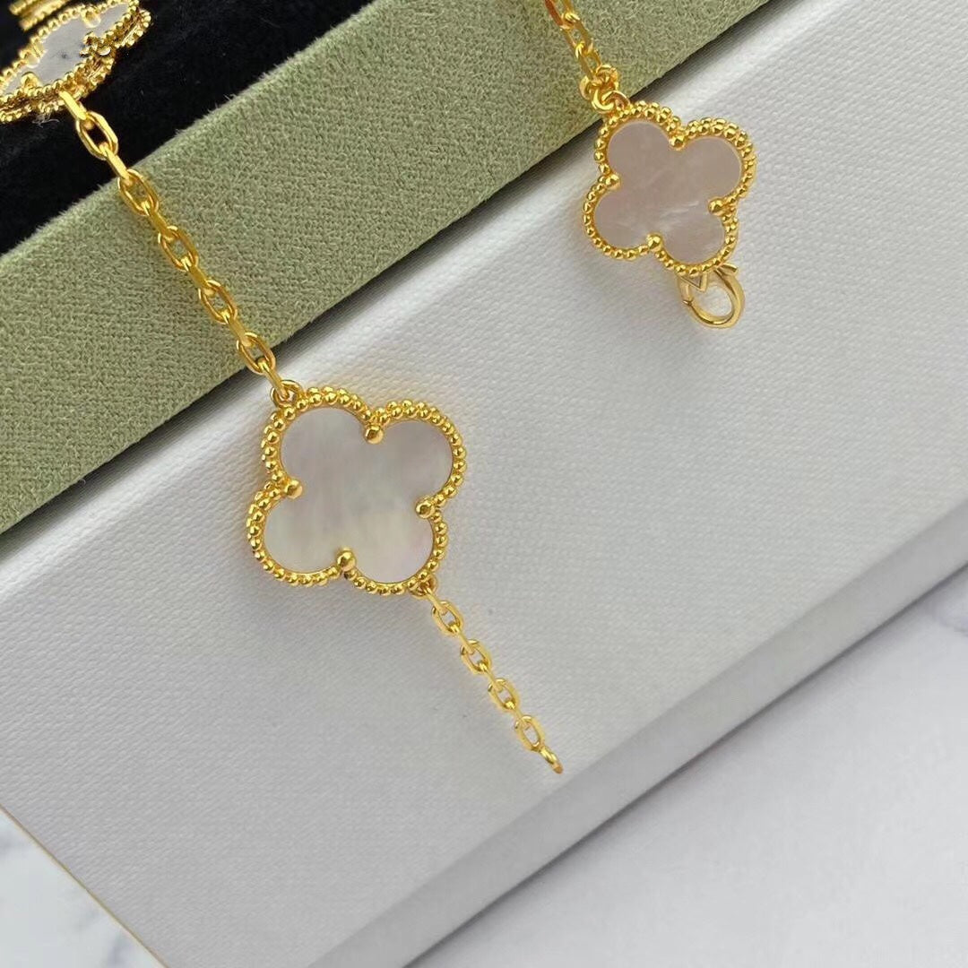 [⭐Luxery]MAGIC CLOVER MOP GOLD BRACELET 5 MOTIFS