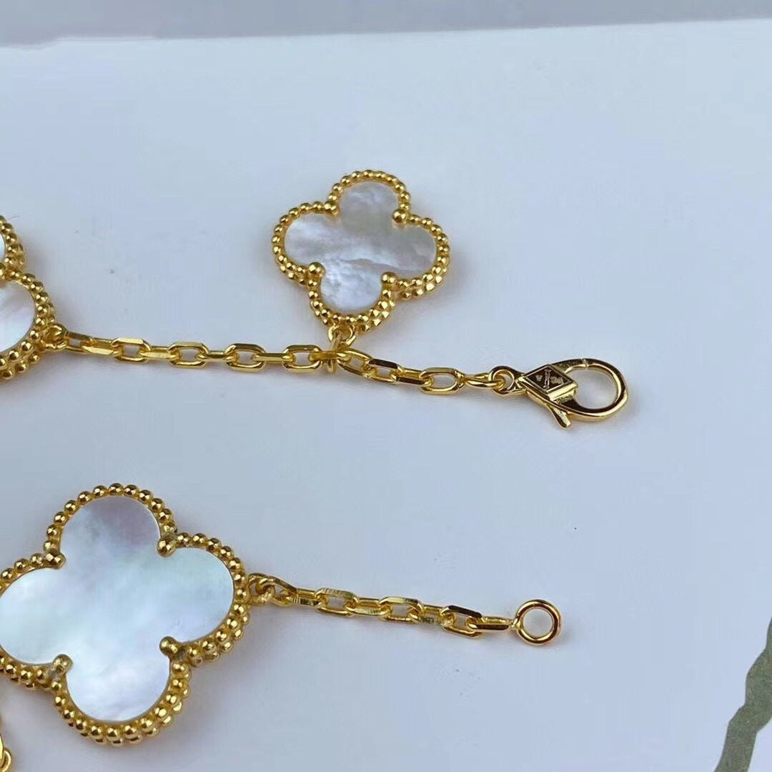 [⭐Luxery]MAGIC CLOVER MOP GOLD BRACELET 5 MOTIFS