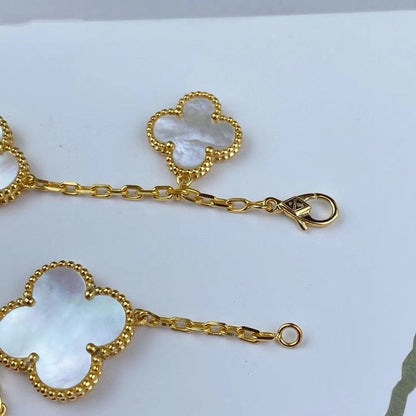[⭐Luxery]MAGIC CLOVER MOP GOLD BRACELET 5 MOTIFS