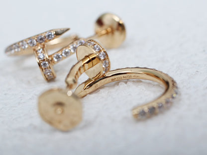 [⭐Luxery]JUSTE EARRINGS 12.75MM PINK GOLD DIAMOND
