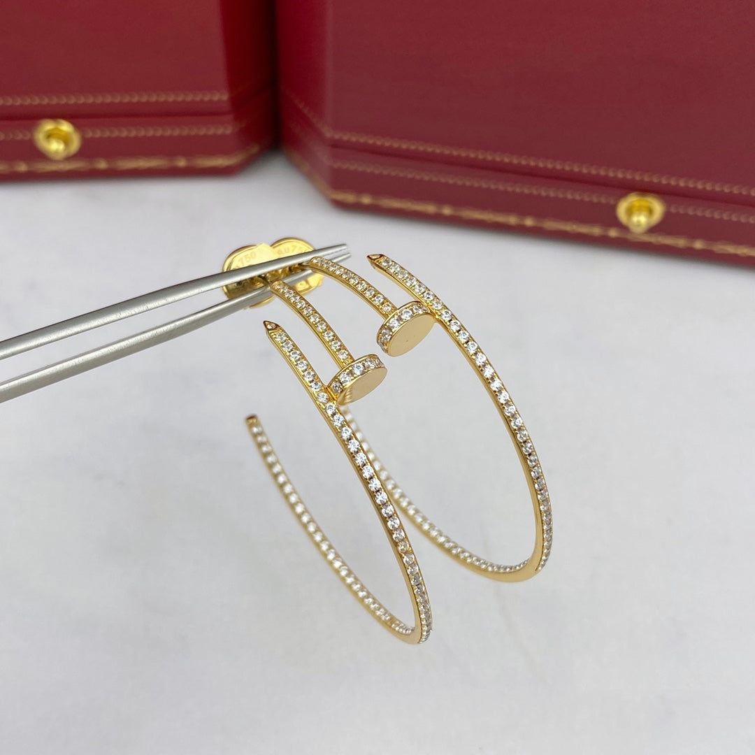 [⭐Luxery]JUSTE EARRINGS FULL DIAMONDS 1.8MM