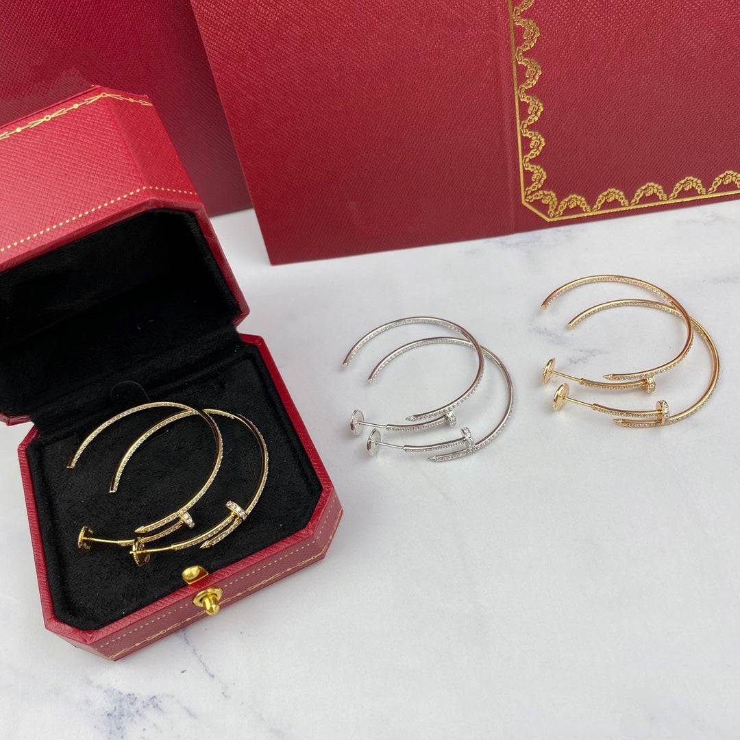 [⭐Luxery]JUSTE EARRINGS FULL DIAMONDS 1.8MM