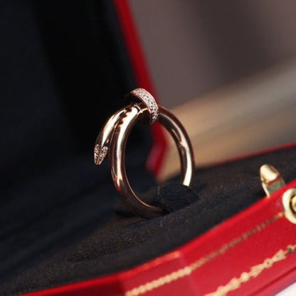 [⭐Luxery]JUSTE RING 2.65MM PINK GOLD DIAMOND