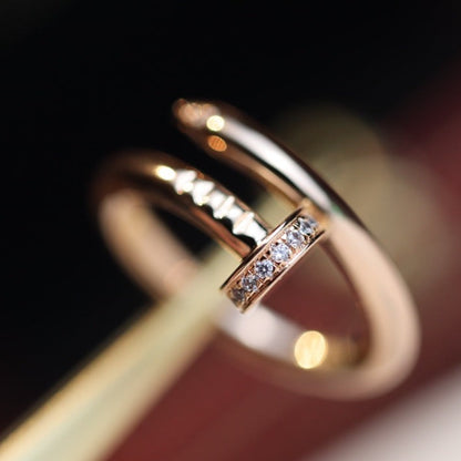 [⭐Luxery]JUSTE RING 2.65MM PINK GOLD DIAMOND