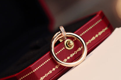 [⭐Luxery]JUSTE RING 2.65MM PINK GOLD DIAMOND