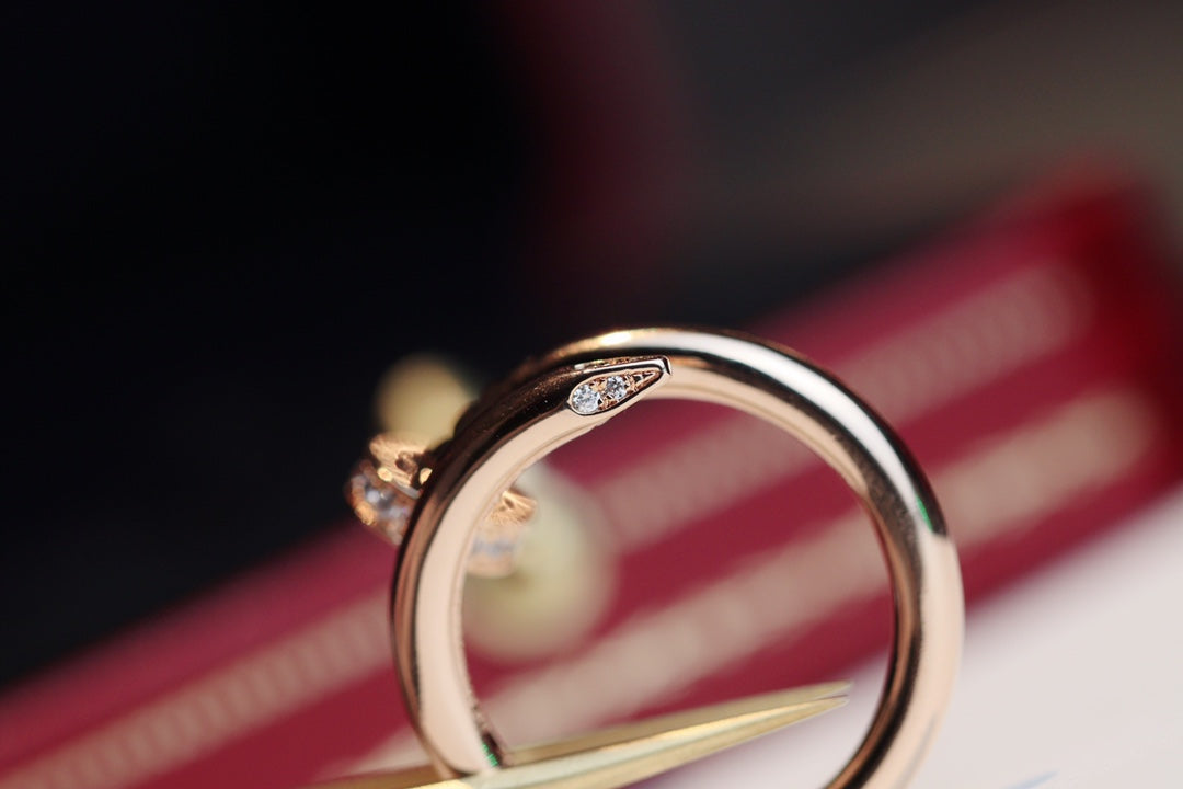 [⭐Luxery]JUSTE RING 2.65MM PINK GOLD DIAMOND
