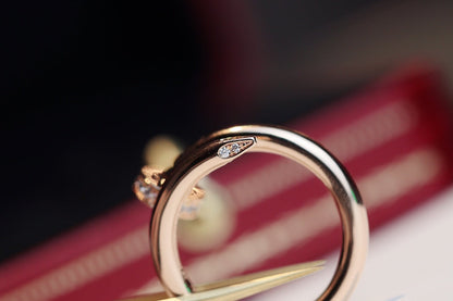 [⭐Luxery]JUSTE RING 2.65MM PINK GOLD DIAMOND